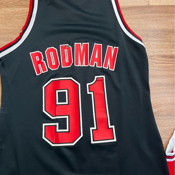 Vintage Chicago Bulls Champion Oroginal Rodman Pippen Basketball NBA Jerseys - Picture 3 of 5